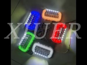 12V-24V 25LED Truck Side Marker Clearance Light with Aluminum Plate Bracket Ultra-Bright Truck Turn Signal Lights with White 6LED illuminated Ground Light