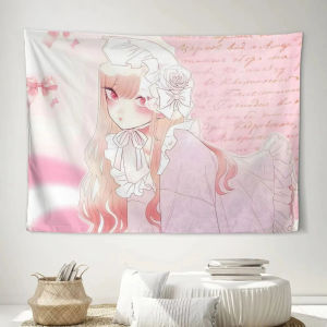 VIKAMA Anime Girl HD Tấm Thảm Dễ Thương Trang Trí Tường Phòng Có Thể Giặt Bằng Máy Polyester Trang Trí Nhà Cho Phòng Khách Phòng Ngủ Lối Vào
