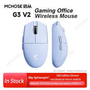 MCHOSE | MCHOSE G3 V2 Wireless Gaming Mouse Tri-Mode Bluetooth 800mAh Rechargeable Lightweight Customized Ergonomics Esports Mouse