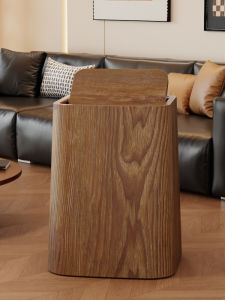 Thùng Rác Giấy Phòng Tắm Họa Tiết Gỗ Sang Trọng Dung Tích Lớn Có Nắp Kiểu Dáng Trung Cổ Dùng Trong Gia Đình Nhà Bếp Văn Phòng Nhà Tắm