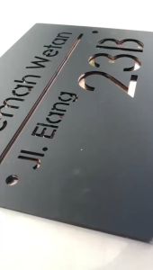 Nomor Rumah Akrilik Acrylic Premium Doff Exclusive Minimalis Modern