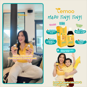Temoo Madu Ting! Ting! 85 gr - Nutrisi Madu Anak Vitamin Kids Bantu Tumbuh Tinggi Sehat - Kalsium 500 mg Vitamin D 400 IU T88