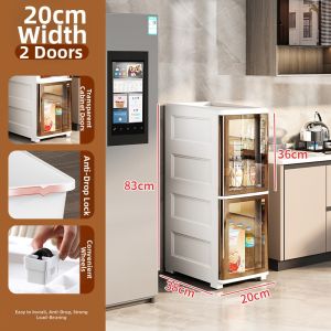 Open-door Slim Gap Storage Cabinet 20-36cm