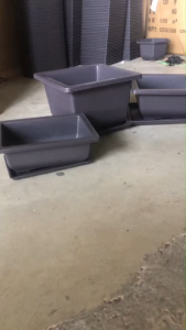 กระถางพลาสติก บอนไซสีดำ ทรงเหลี่ยมและทรงรี