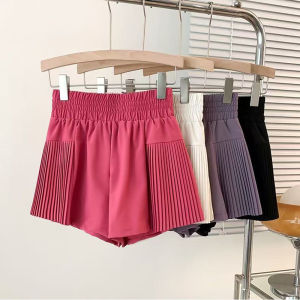Womens High Waist Workout Skort with Built-in Shorts Pleated Design for No Show Quick Dry Running Yoga Fitness Shorts