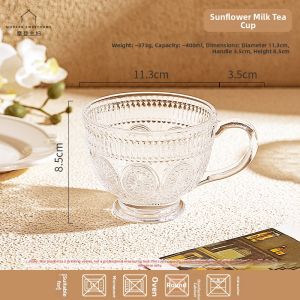 MODERN SWEETHOME | High-Quality Transparent Handled Glass Cup