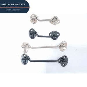 Stainless Steel Hook And Eye Latch Lock for Cabin Shed Gate Door Cabinet Catch Silent Holder