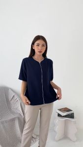 Dofy Silva Top 004 / Atasan Blouse Wanita All size / Basic Shirt 004