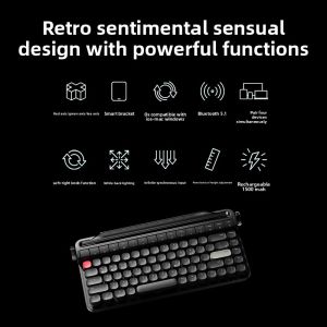LESU | Wireless Mechanical Keyboard Bluetooth Wired Three Mode iPad Compatible Apple Huawei Quiet Actto Mobile 104 Tea 108 Vintage Small Computer Typing