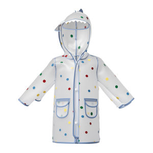 Raincoat Set for Children Rainbow Shark Design Nursery School Special Baby Boys Girls Raincoat And Boots Kit Cartoon Element