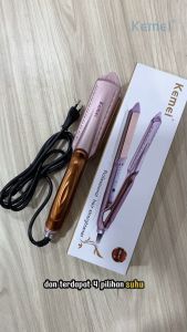 KEMEI KM 471 Catokan Rambut Lurus Temperatur Suhu Ionic 2in1 Lurus dan Keriting