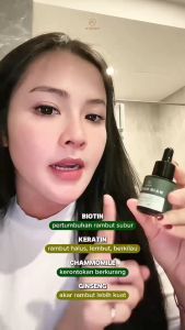 Moicare Hair Serum - Anti Hair Fall Treatment With Biotin Keratin Ginseng Chammomile Extract Mengatasi Rambut Kering & Rontok Mengkilaukan Menyuburkan Menghaluskan Rambut