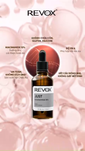 Niacinamide 10% - Tinh chất dưỡng ẩm hàng ngày cho da mặt và cổ Revox B77 Just 30ml