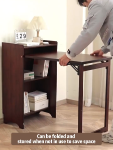 โต๊ะพับโต๊ะคอมพิวเตอร์โต๊ะนักเรียนบ้านเดสก์ท็อปขนาดเล็กที่ไม่ใช่ไม้เนื้อแข็งห้องนอนข้างเตียงงานเขียน