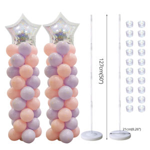 Plastic Balloon Column Stand with Base and Pole Kids Adult Happy Birthday Party Decoration Wedding Supplies Latex Ballons Holder