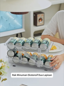 KAGK Rak Penyimpanan Minuman untuk Kulkas: Hemat Ruang Susun Minuman Rapi