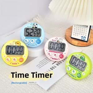 Rechargeable Electronic Timer Kitchen Cooking Tools Study Reminder Self-Discipline Learning Management Timer Study Break Reminder