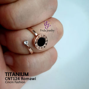 Cincin Titanium Romawi Wanita Keren dan Stylish Tampil Jiwa Muda Anti Luntur Anti Alergi Perhiasan fashion Import premium cnt124
