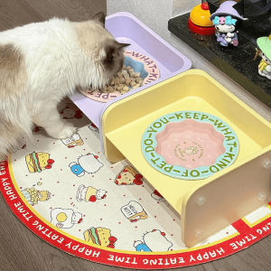 Ceramic Cat Bowl Slow Feeder Dish Easy to Tip Proof Pet Drinking Bowl New 2024 Bestseller Cat Food Bowl Pet Feeding Bowl