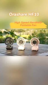 Orashare HF10 Mini Fan 4000mAh Rechargeable Fan 5 Speed Strong Wind Portable Foldable Handheld Fan