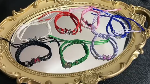 Nicedays🍒Gelang Kupu-kupu Liontin Wanita Gelang Tenun Gelang Serangga Dapat Disesuaikan COD
