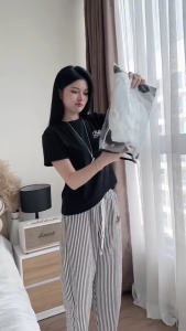 Set công sở nữ set thiết kế thời trang set bộ áo Tuyết Mưa phối Ren cổ V kèm quần tây dài