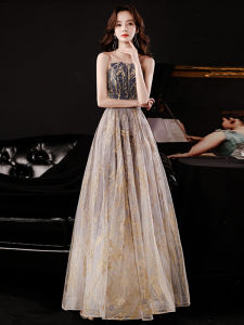 ชุดราตรีคอวีแขนกุดเอวกลาง กระโปรงยาวคลุมเข่า ผ้าฝ้ายผสม ชุดงานปาร์ตี้ ชุดราตรียาว ชุดทำงาน ชุดทำงาน ชุดทำงาน