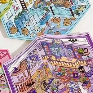 LAKOE Mainan Anak Diy Sticker 3D Decoration Landscaping Creative Sticker
