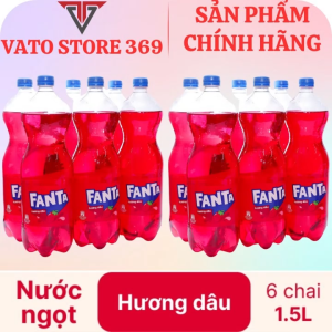 Nước ngọt có ga FANTA dâu chai 1.5 lít