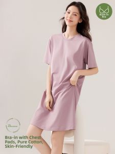 Pure Cotton Padded Plus Size Sleep Dress