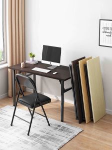 โต๊ะพับได้แบบเรียบง่ายโต๊ะฝึกอบรมทรงสี่เหลี่ยมผืนผ้าโต๊ะรับประทานอาหารสำนักงานใช้ในบ้านสำหรับนักเรียนแผงลอยโต๊ะพับทำเล็บ