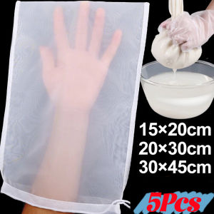 100Mesh Soy Milk Wine Filter Bag Nut Yogurt Bag Tea Coffee Oil Nylon Filter Net Mesh Reusable Kitchen Food Strainers Filter Bags