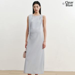 SELLYNEAR | Stylish French Sleeveless Non-Pregnancy-Showing Maternity Dress