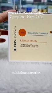 Kem Ủ Phục Hồi Tóc Chống Gãy Rụng Olexrs HairSalon Collagen Complex Anh 500ml