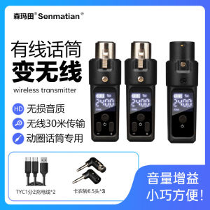 Wireless System Receiver Transmitter Dynamic Microphone Frequency Modulation Wired to Wireless Capacitor Microphone Instrument Transmitter