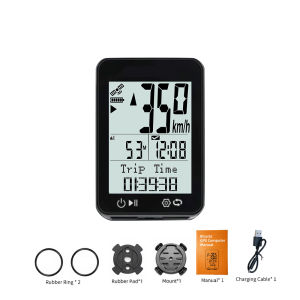 Multilingual Wireless GPS Bike Computer Cycling Speedometer Odometer Stopwatch With Backlight Bracket Bicycle Accessories