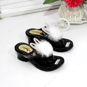 sandal anak perempuan jepit mika bulu pita wl 44