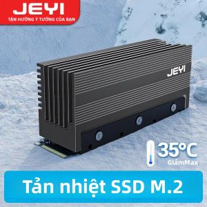 Tản Nhiệt SSD JEYI M.2 2280 NVMe NGFF Full Nhôm Tản Nhiệt Tương Tác Tản Nhiệt Thụ Động Với Vây 35 ℃   Giảm Nhiệt Độ