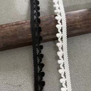 5m/16.4ft Each pack black white Lace Trims Curve Ribbon Braided Sewing Clothes Accessories Laces DIY Crafts dress sew Decoration
