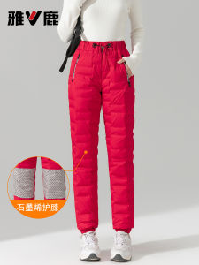 Quần Lót Lông Vũ Nhẹ Ấm Áp Thời Trang Cho Nữ Mùa Đông Dày Dặn Chống Gió Ấm Áp Quần Cotton Ngoài Trời Mùa Đông