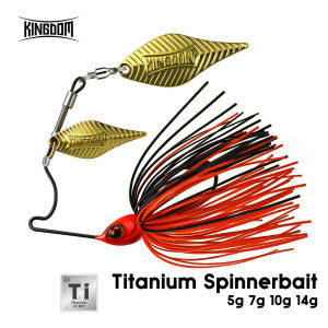 KINGDOM | Kingdom Titanium Spinnerbait 5g 7g 10g 14g Colorful Skirt Double Willow Blade Bass Jig Freshwater Saltwater For Bass Fishing