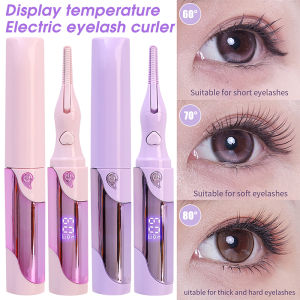 เครื่องมือดัดขนตาทำความร้อนไฟฟ้าเครื่องมือความงามดัดลอนอย่างเป็นธรรมชาติเครื่องม้วนขนตายาวนาน USB ชาร์จได้4โหมดอุณหภูมิ