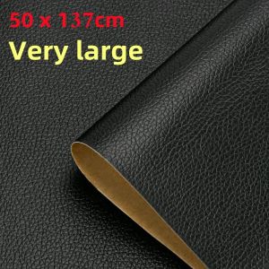 Black Thickened Self Adhesive Leather Sofa Repair Bed Soft Bag Leather Repair Subsidy Fix Mend PU Artificial Leather Skin Patch