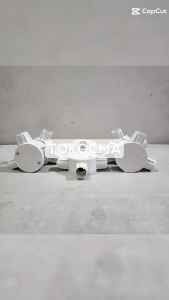 TDus / TeDus / TeeDus / T Dus Baut 3 Cabang 5/8 Inci Putih Super Tebal