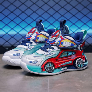 Autumn New ABC Karun Boys Sports Shoes Zheta Rotation Button Running Shoes Magic Child Fabric Lined Universal Terrain EVA Outsole