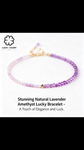 Lucky Charm Natural Lavender Amethyst Double Color Crystal Lucky Bracelet Jewelry SL16 With Jewelry Box