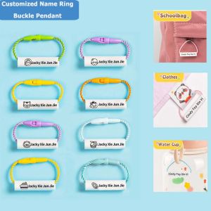 Kids Customized Name Buckle Schoolbag Clothes Water cup Labels Name Buckle Waterproof Custom Name Sticker for Baby Shoe