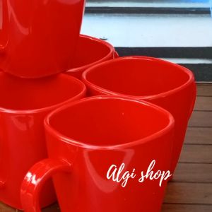 Promo 6Pcs (Grtis sndok) Gelas Ganggang melamin tebal tahan panas SNI
