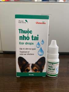 Nhỏ tai VEMEDIM (lọ 10ml) dung dịch nhỏ tai xử lý viêm tai cho chó mèo