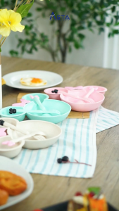 Piring Makan Anak - Jerami Tahan Panas - Karakter Lucu - Sendok Garpu Set | Asta Homeware